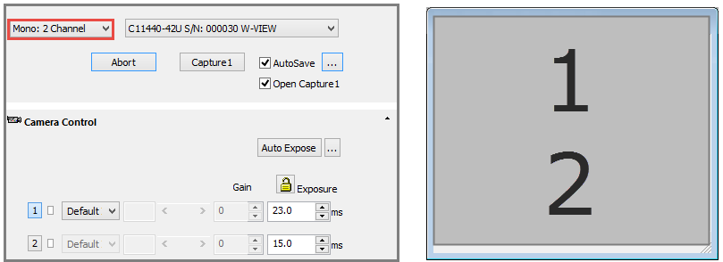 Monchrome 2 Channel Side-By-Side